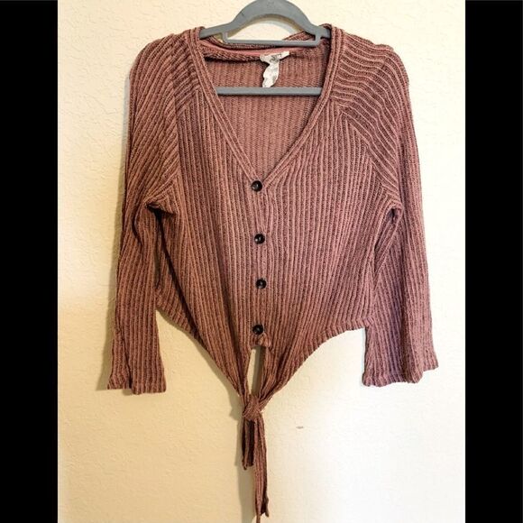 Blu Pepper Cardigan Shrug dusty rose pink size S - Picture 1 of 5